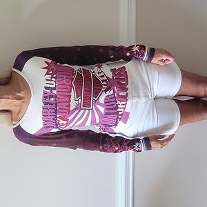 Harley-Davidson women's long sleeve rhinestones studded shirt.